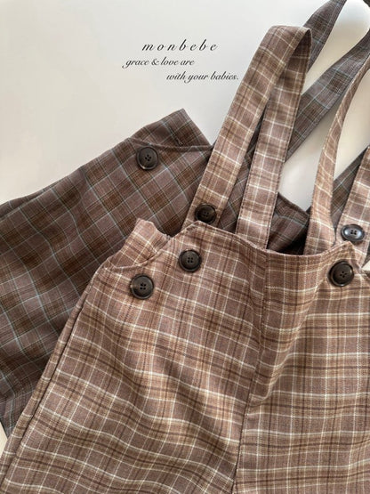 【予約商品】Romi check melbang pants [monbebe] (26SS)【2026年3月中旬以降順次発送】