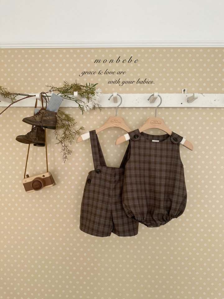 Romi check suit [monbebe] (26SS)