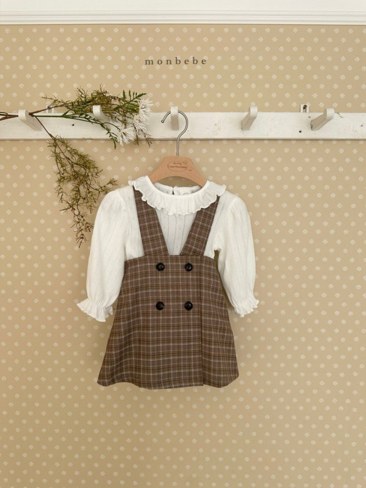 Romi check one-piece [monbebe] (26SS)