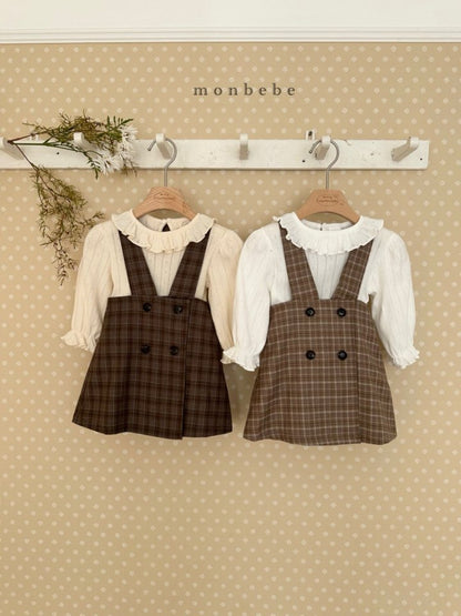 Romi check one-piece [monbebe] (26SS)