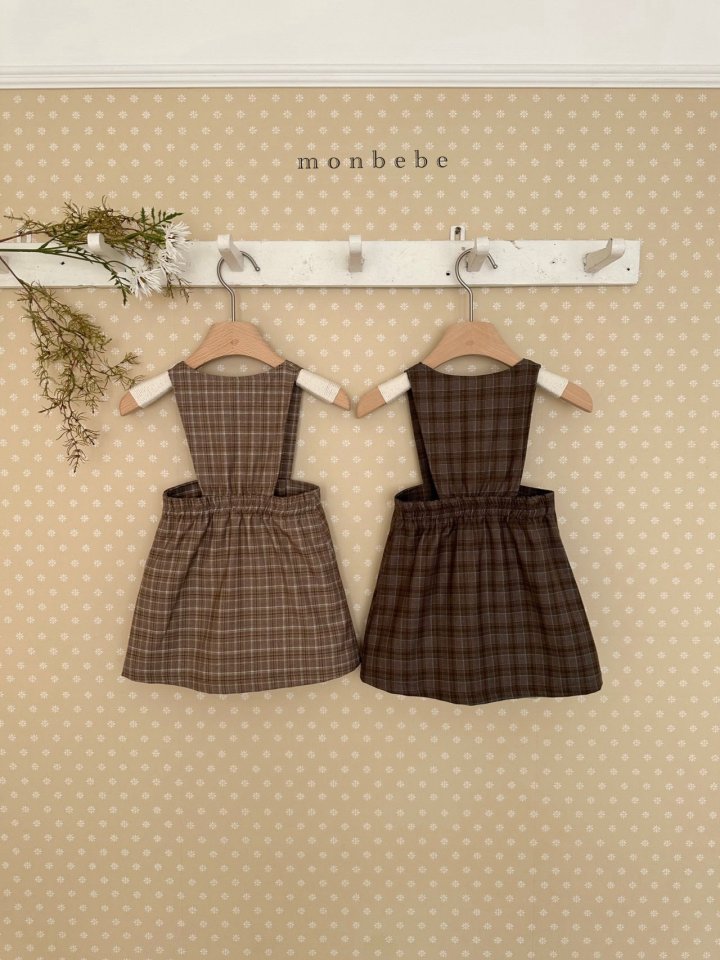 Romi check one-piece [monbebe] (26SS)
