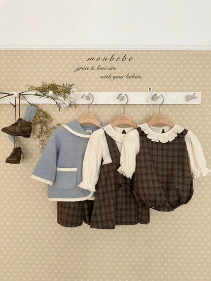 Romi check one-piece [monbebe] (26SS)