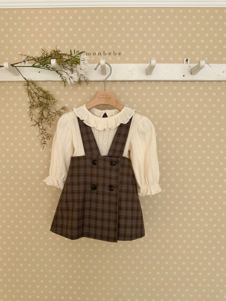 Romi check one-piece [monbebe] (26SS)