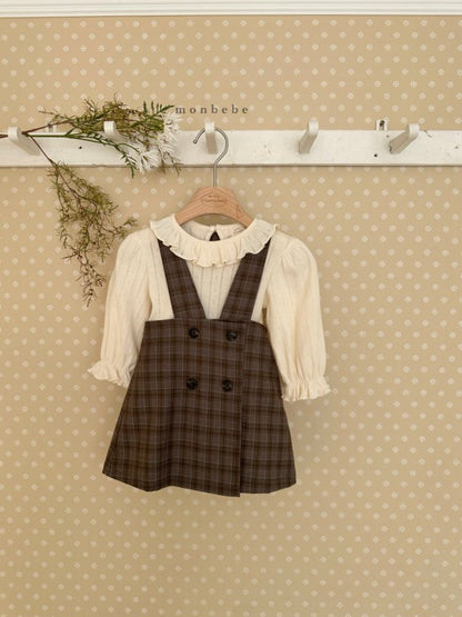 Romi check one-piece [monbebe] (26SS)
