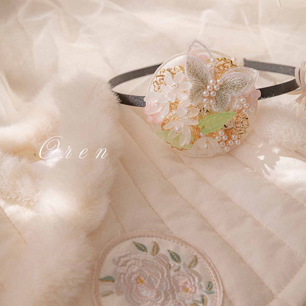 【予約商品】Arin corsage headband [Oren] (26SS)【2026年3月中旬以降順次発送】