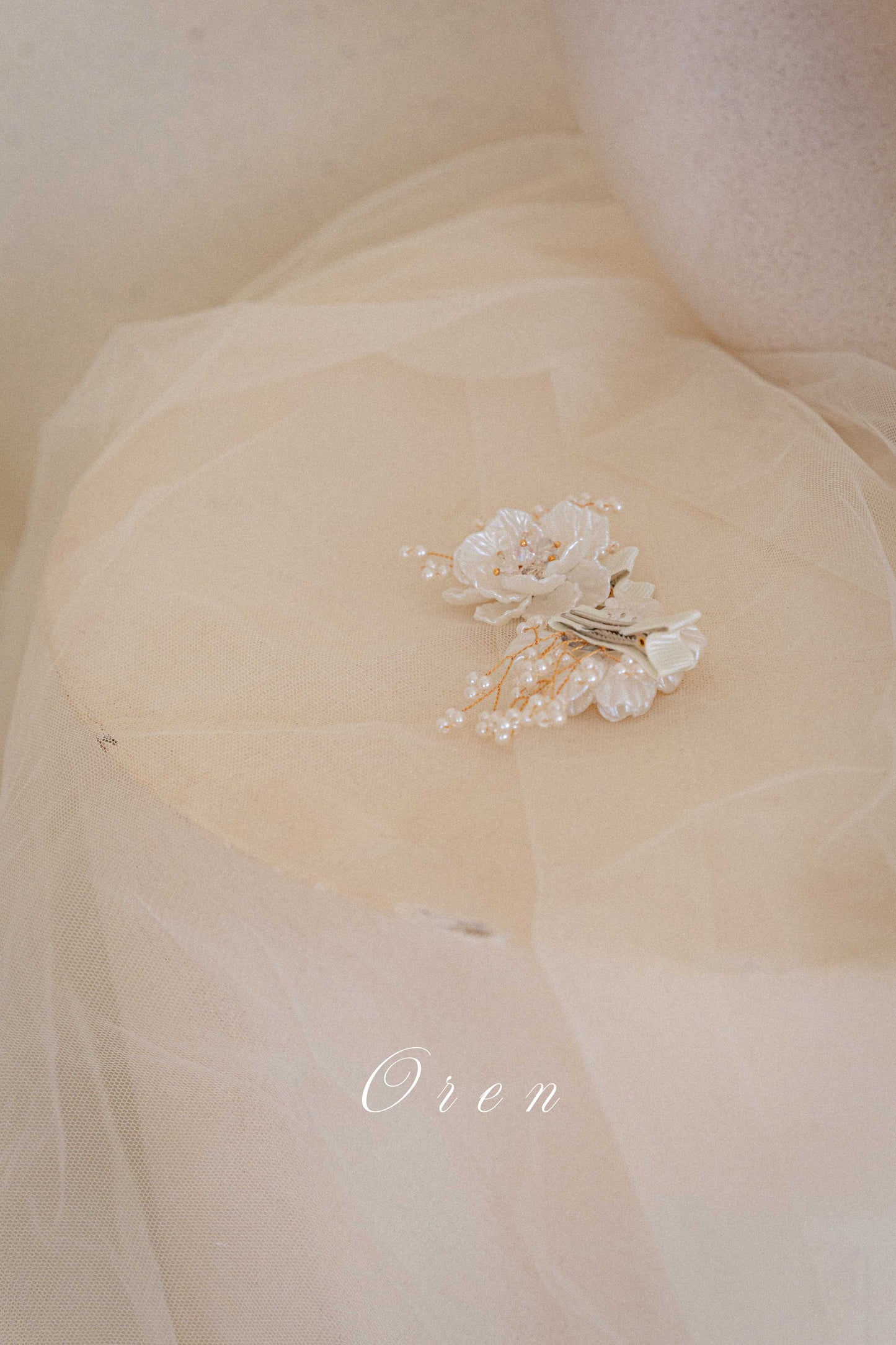 【予約商品】Arin mother-of-pearl flower pin set [Oren] (26SS)【2026年3月中旬以降順次発送】