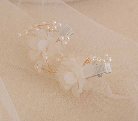 【予約商品】Arin mother-of-pearl flower pin set [Oren] (26SS)【2026年3月中旬以降順次発送】