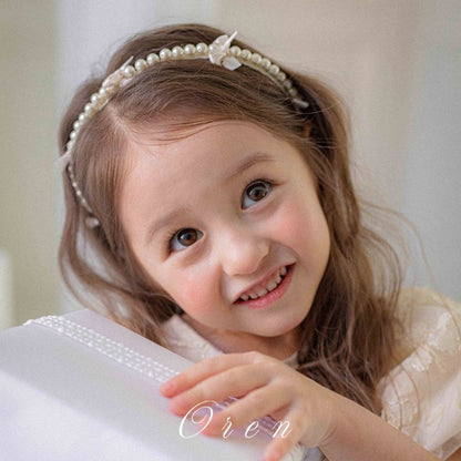 【予約商品】Eta pearl headband [Oren] (26SS)【2026年3月中旬以降順次発送】
