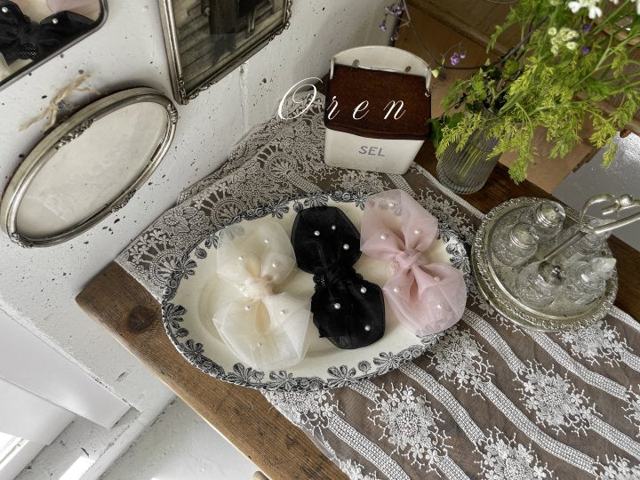 【予約商品】Marie and Pearl Hairband [Oren] (26SS)【2026年3月中旬以降順次発送】