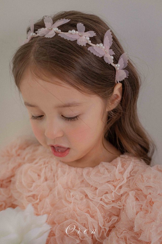 【予約商品】Butterfly hairband [Oren] (26SS)【2026年3月中旬以降順次発送】