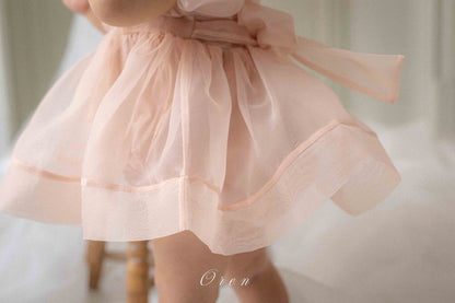 【予約商品】bebe-Serena pintuck organza suit [Oren] (26SS)【2026年3月中旬以降順次発送】