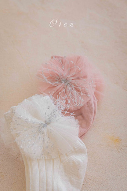 【予約商品】Pearl Lace Ankle Socks (1SET2EA) [Oren] (26SS)【2026年3月中旬以降順次発送】