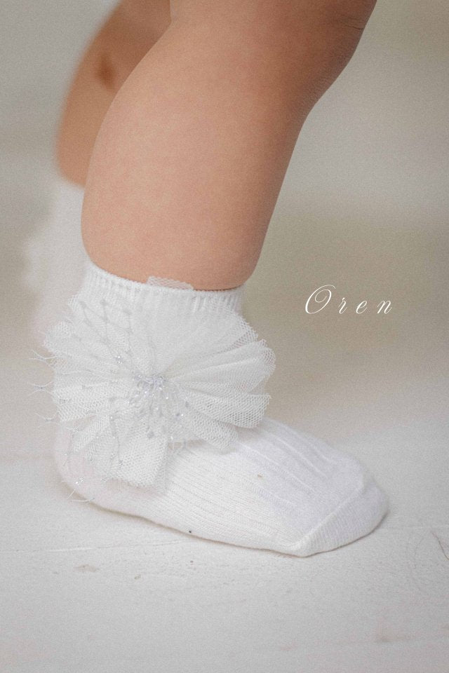 【予約商品】Pearl Lace Ankle Socks (1SET2EA) [Oren] (26SS)【2026年3月中旬以降順次発送】