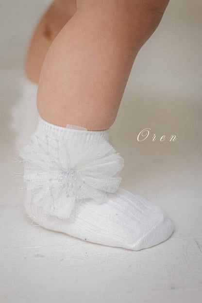 【予約商品】Pearl Lace Ankle Socks (1SET2EA) [Oren] (26SS)【2026年3月中旬以降順次発送】