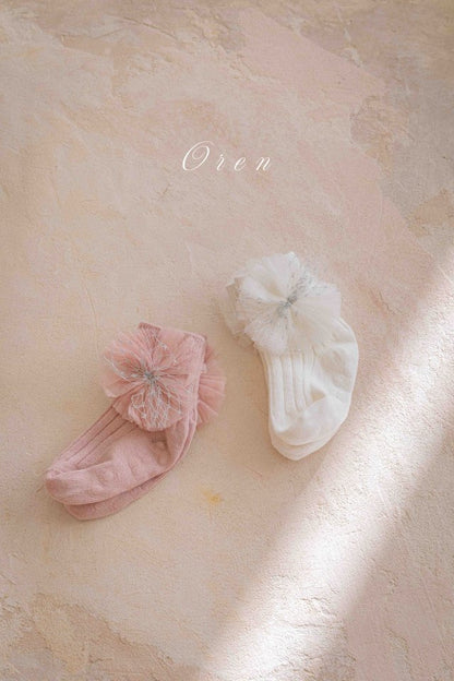 【予約商品】Pearl Lace Ankle Socks (1SET2EA) [Oren] (26SS)【2026年3月中旬以降順次発送】