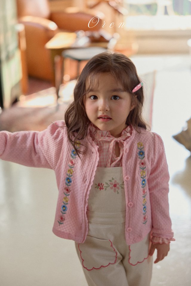 【予約商品】Corret flower embroidered cardigan [Oren] (26SS)【2026年3月中旬以降順次発送】