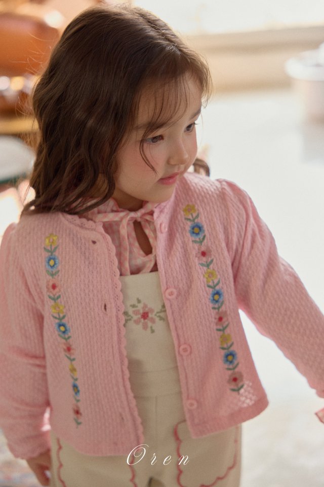 【予約商品】Corret flower embroidered cardigan [Oren] (26SS)【2026年3月中旬以降順次発送】