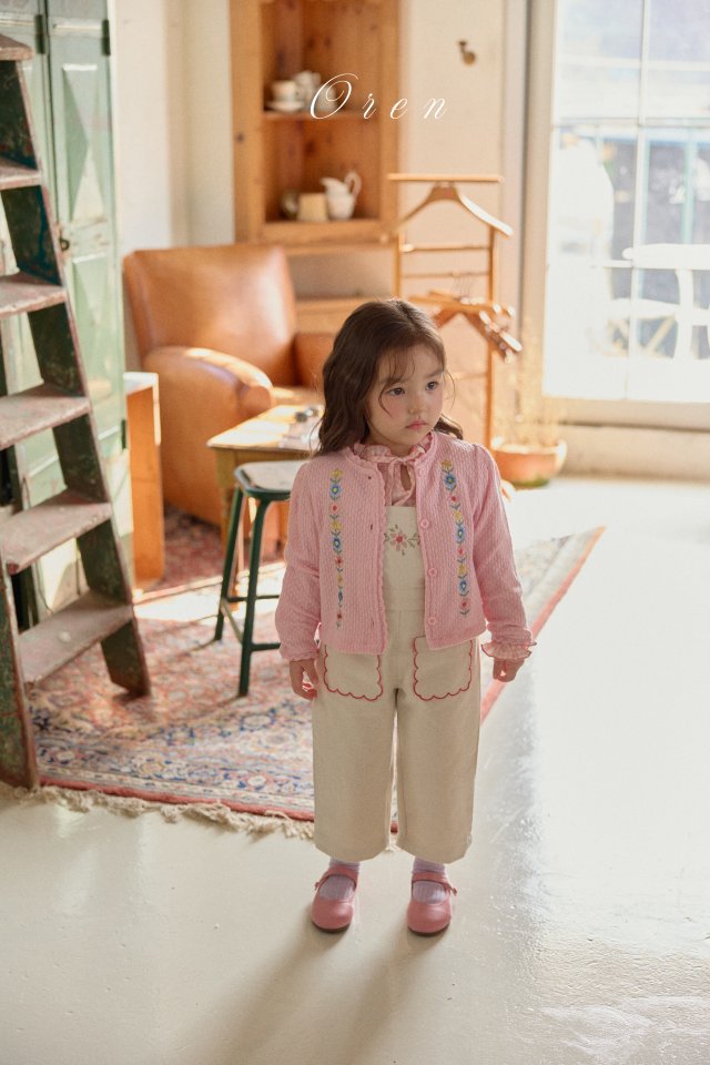 【予約商品】Corret flower embroidered cardigan [Oren] (26SS)【2026年3月中旬以降順次発送】