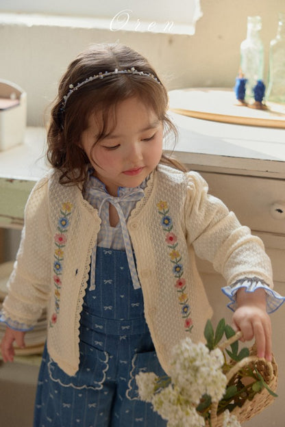 【予約商品】Corret flower embroidered cardigan [Oren] (26SS)【2026年3月中旬以降順次発送】