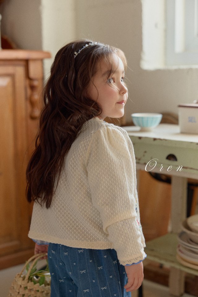【予約商品】Corret flower embroidered cardigan [Oren] (26SS)【2026年3月中旬以降順次発送】