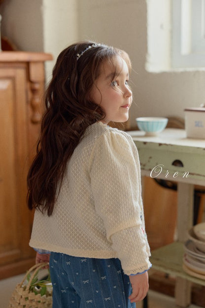 【予約商品】Corret flower embroidered cardigan [Oren] (26SS)【2026年3月中旬以降順次発送】