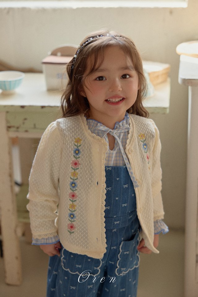 【予約商品】Corret flower embroidered cardigan [Oren] (26SS)【2026年3月中旬以降順次発送】