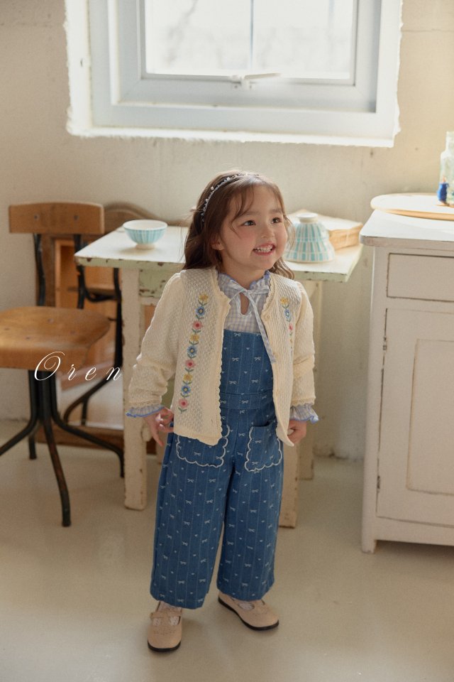 【予約商品】Corret flower embroidered cardigan [Oren] (26SS)【2026年3月中旬以降順次発送】