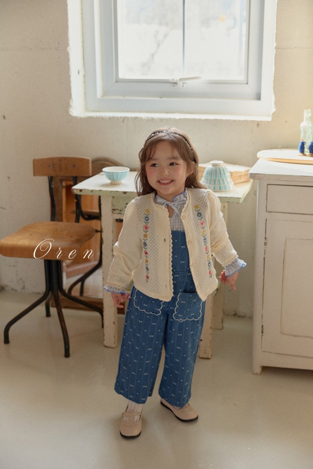 【予約商品】Corret flower embroidered cardigan [Oren] (26SS)【2026年3月中旬以降順次発送】