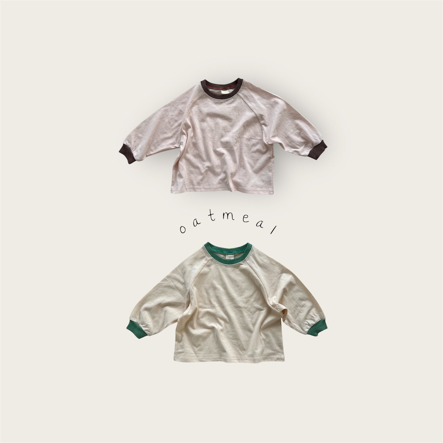 【予約商品】Reverse Raglan tee [Oatmeal] (26SS)【2026年3月中旬以降順次発送】