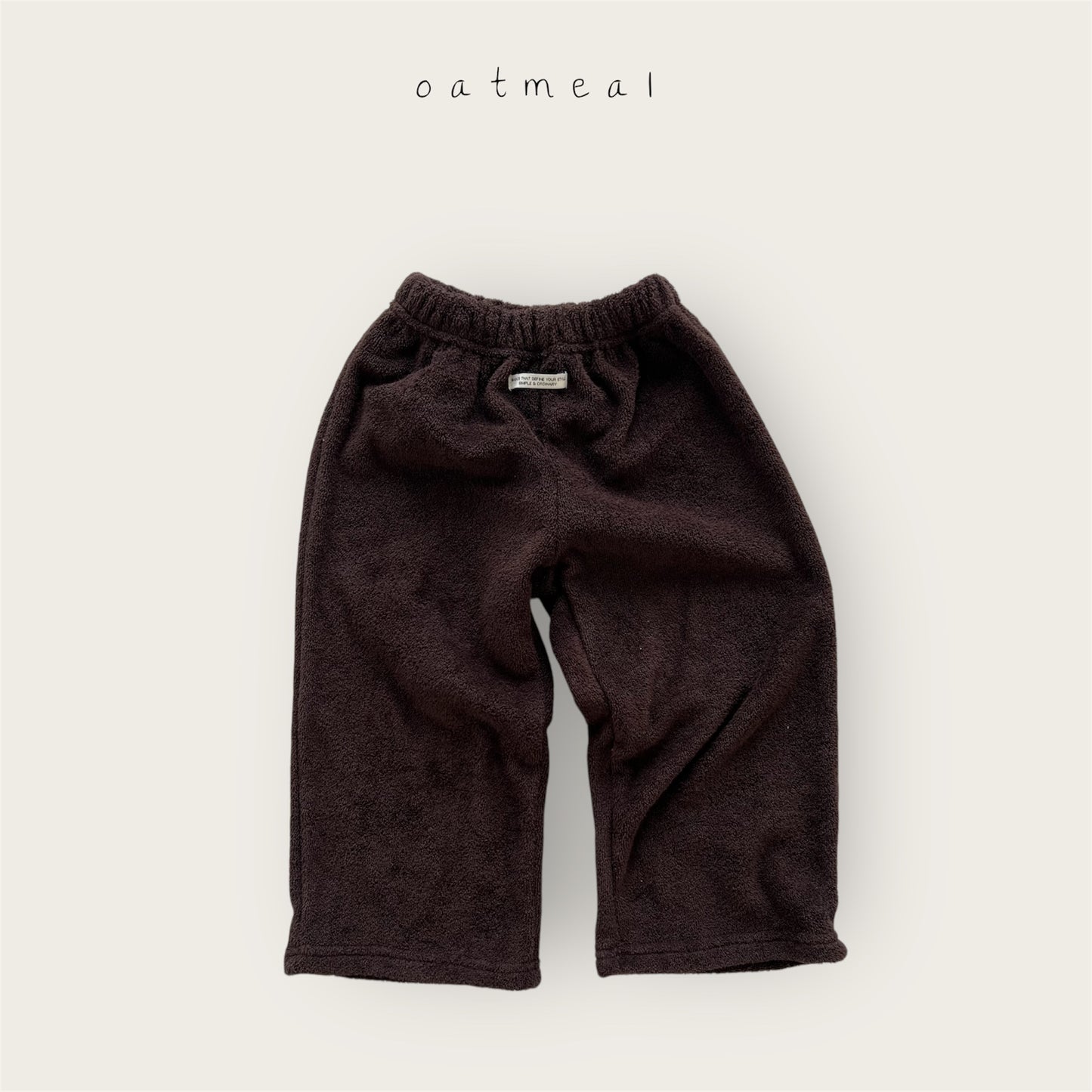 【予約商品】terry pants [Oatmeal] (26SS)【2026年3月中旬以降順次発送】