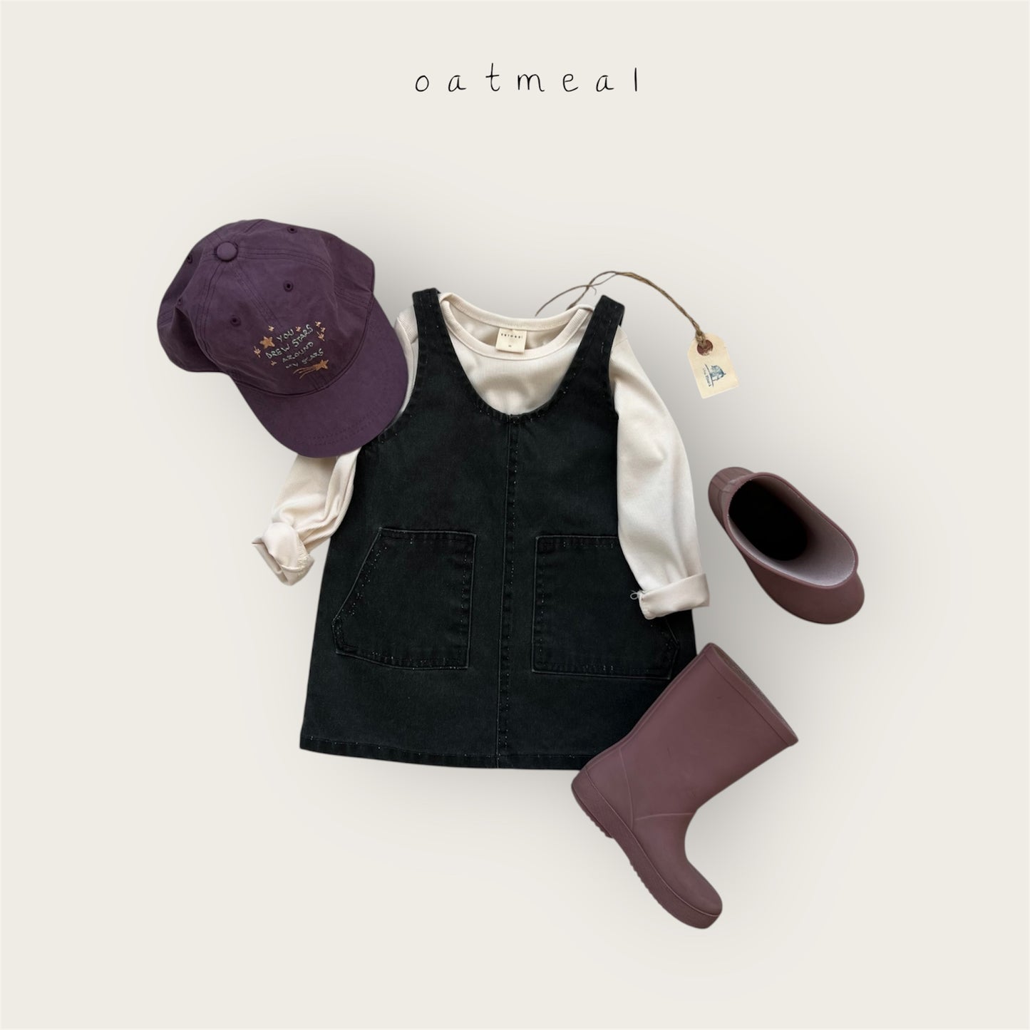 【予約商品】Vintage washed one-piece [Oatmeal] (26SS)【2026年3月中旬以降順次発送】