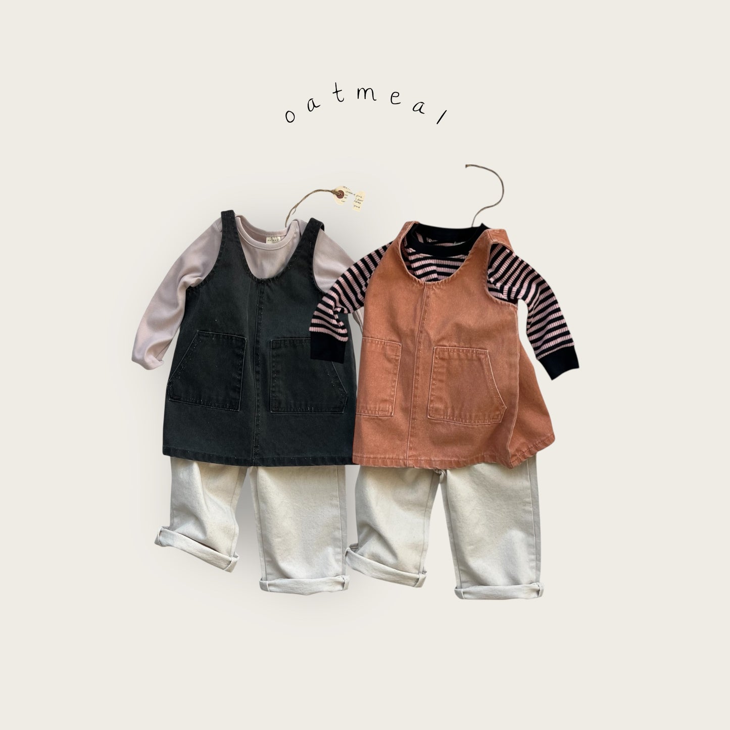 【予約商品】Vintage washed one-piece [Oatmeal] (26SS)【2026年3月中旬以降順次発送】