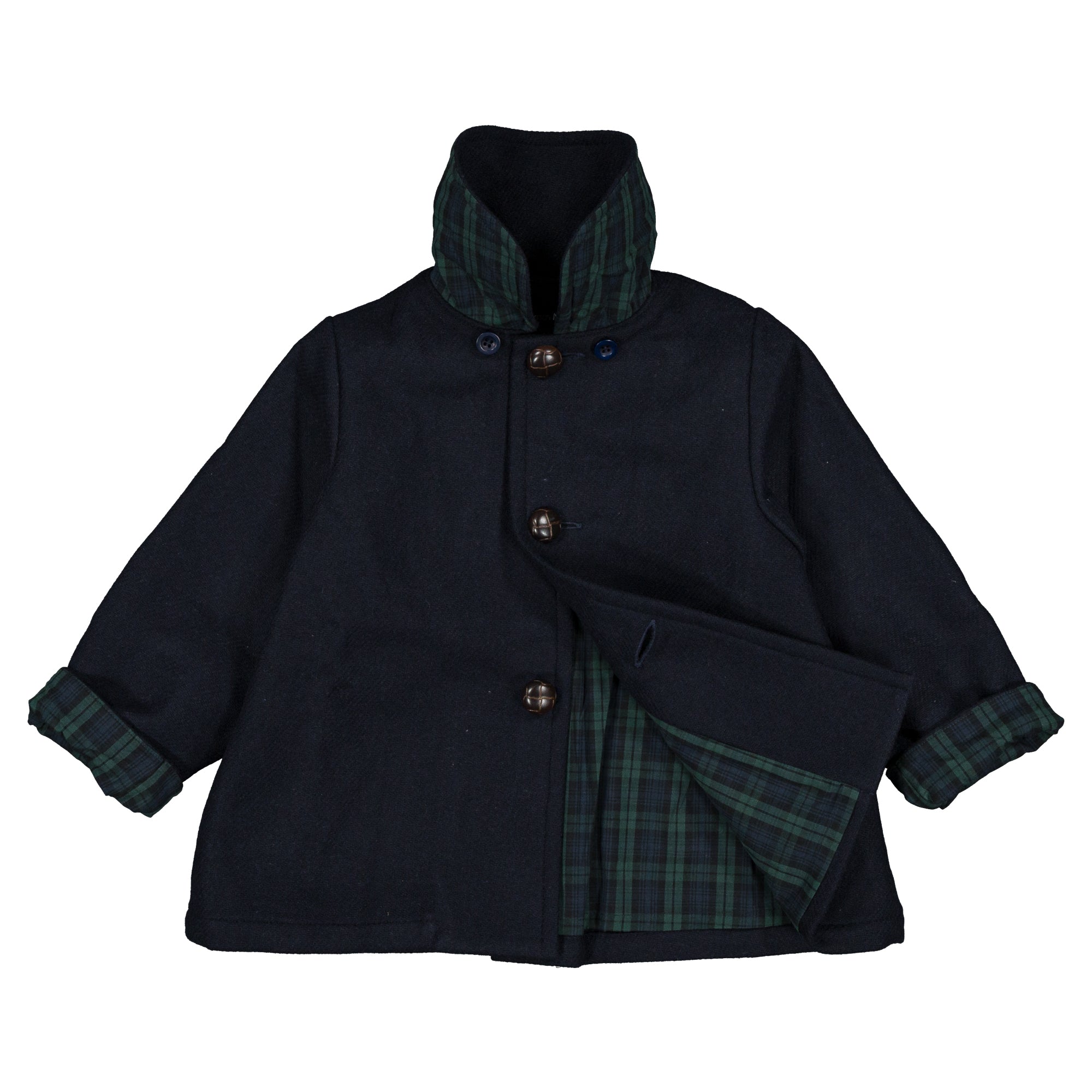 Coat VERNEUIL - blue mostly wool [Maison Marelle](25AW Drop1) – anoko.