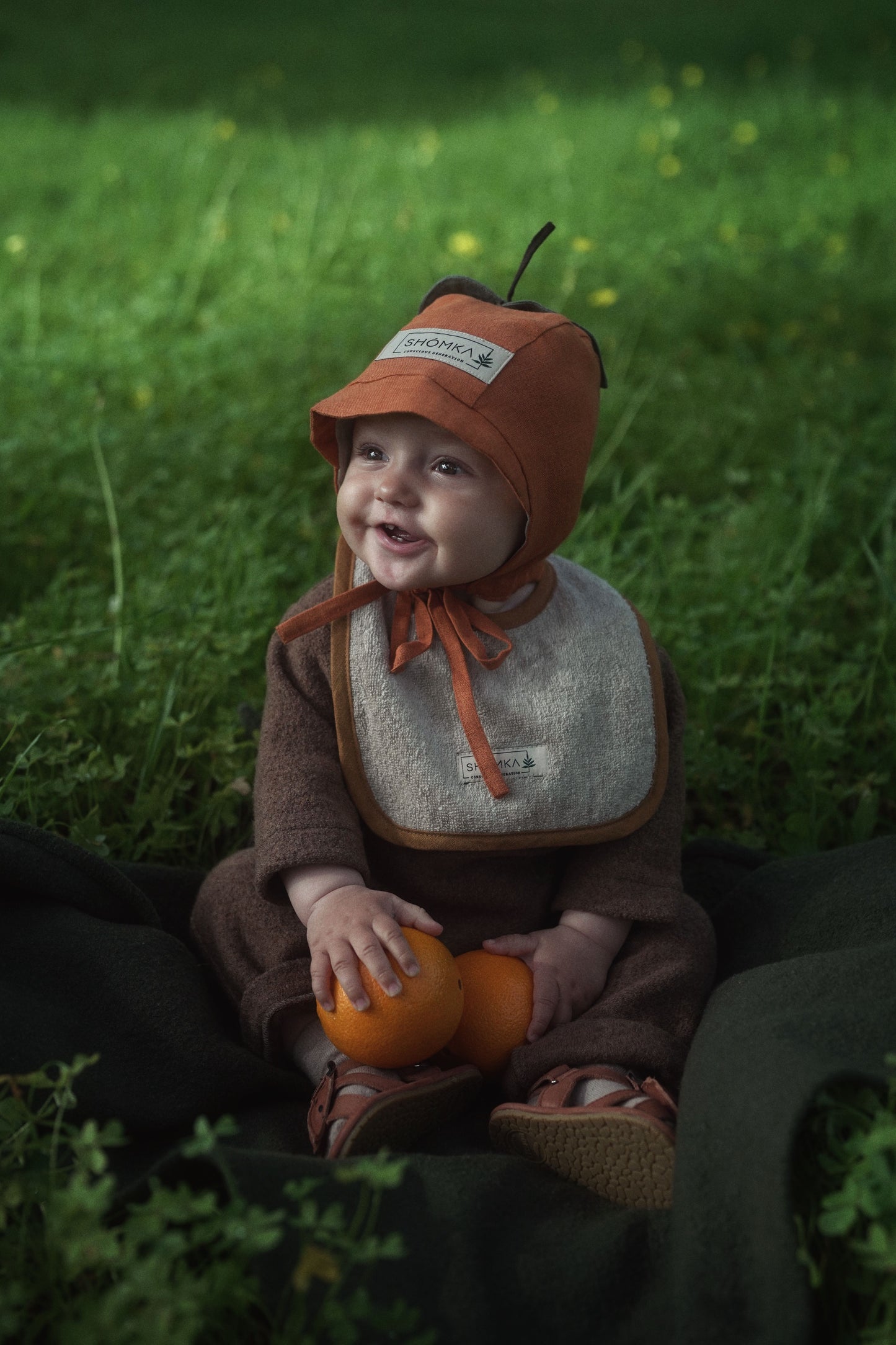 【オーダー会】'TANGERINE' LINEN FRUITS BONNET [SHOMKA] 【2026年4月中旬以降順次発送】