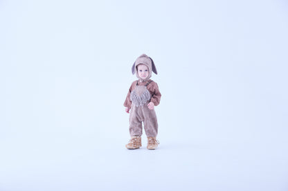 Snow Jacquard Bunny Bonnet - Brown [eLfinFolk / エルフィンフォルク] (25AW•Drop2) 【2025年9月中旬以降発送予定】