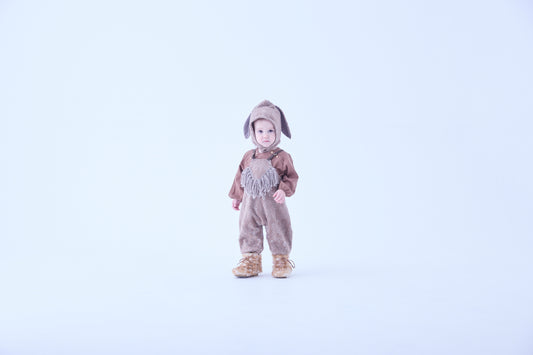 Snow Jacquard Bunny Bonnet - Brown [eLfinFolk / エルフィンフォルク] (25AW•Drop2) 【2025年9月中旬以降発送予定】