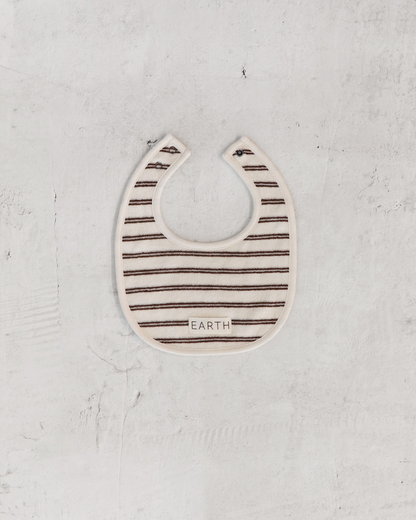 Organic Bib - Brown Stripe [EARTH THE ARCHIVE] (26AW)