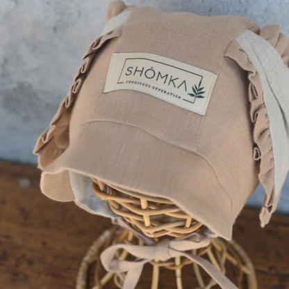 Puppy Linen Bonnet (Straight/Neutral) - Cappuccino [SHOMKA]