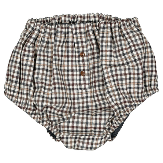Bloomer CHAILLOT - gingham beige&gray [Maison Marelle](25AW Drop1)