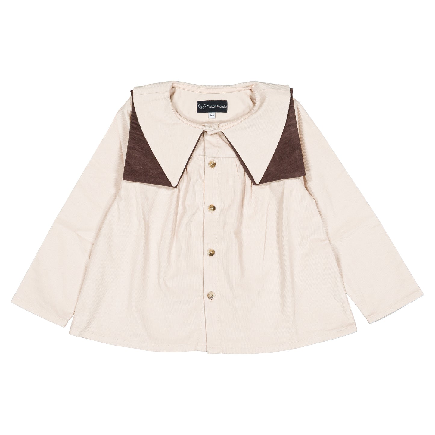【オーダー会】 Shirt DUC - velvet beige & brown [Maison Marelle](25AW Drop1) 【2025年12月中旬以降発送予定】