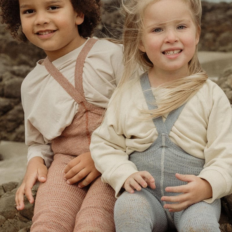 Retro Ribbed Footless Tights - Marshmallow Sky [SILLY Silas]