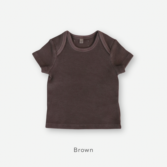 【26年11月オーダー会】 Ribbed Shorts Sleeve [EARTH THE ARCHIVE] (全2色) 【2026年3月上旬以降お届け予定】