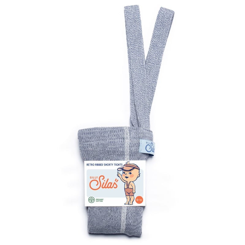 Retro Ribbed Shorty Tights - Marshmallow Sky [SILLY Silas]