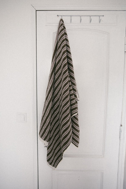 Organic bath towel - Pink/Brown [EARTH THE ARCHIVE] (26AW)