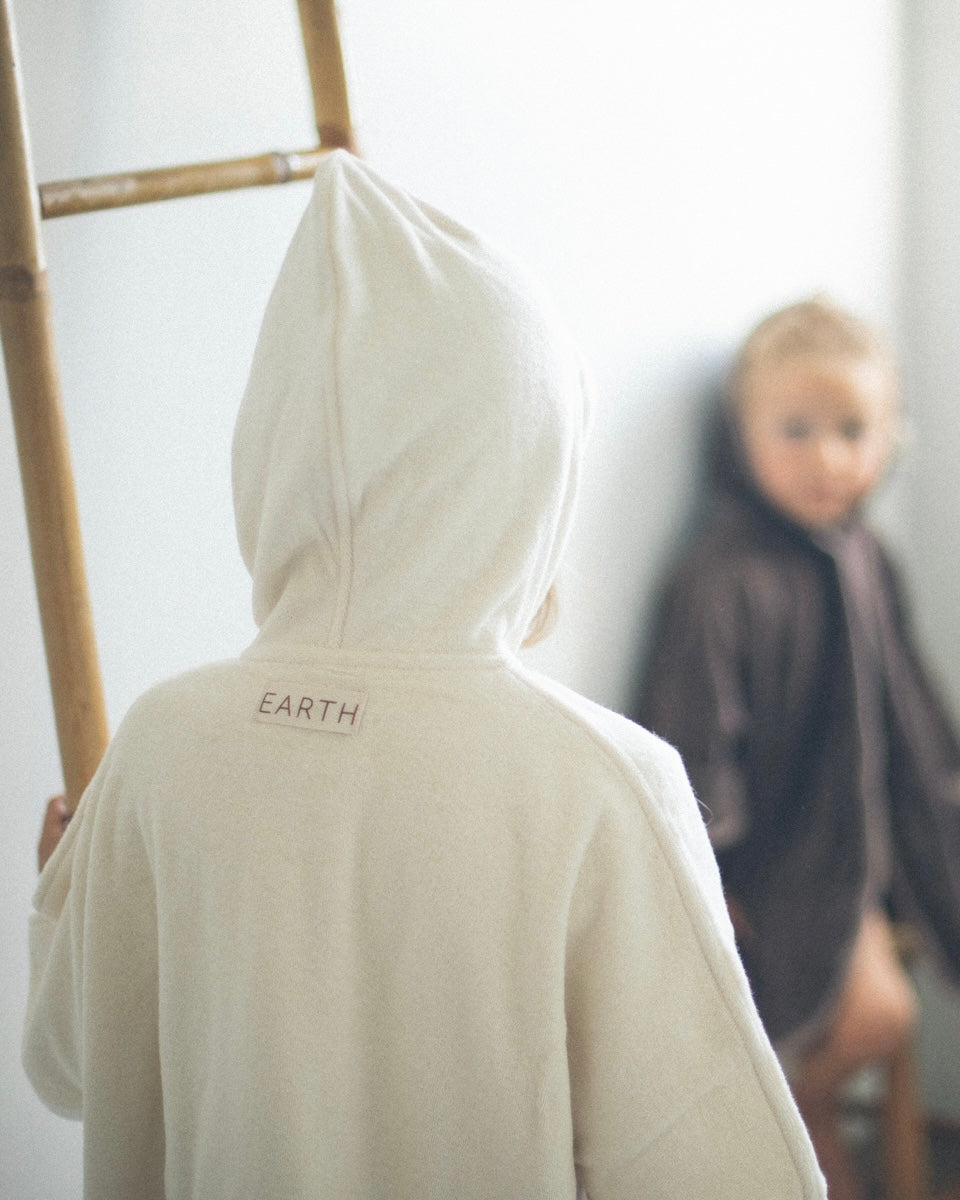 Towel Poncho - Ecru Cream [EARTH THE ARCHIVE] (26AW)