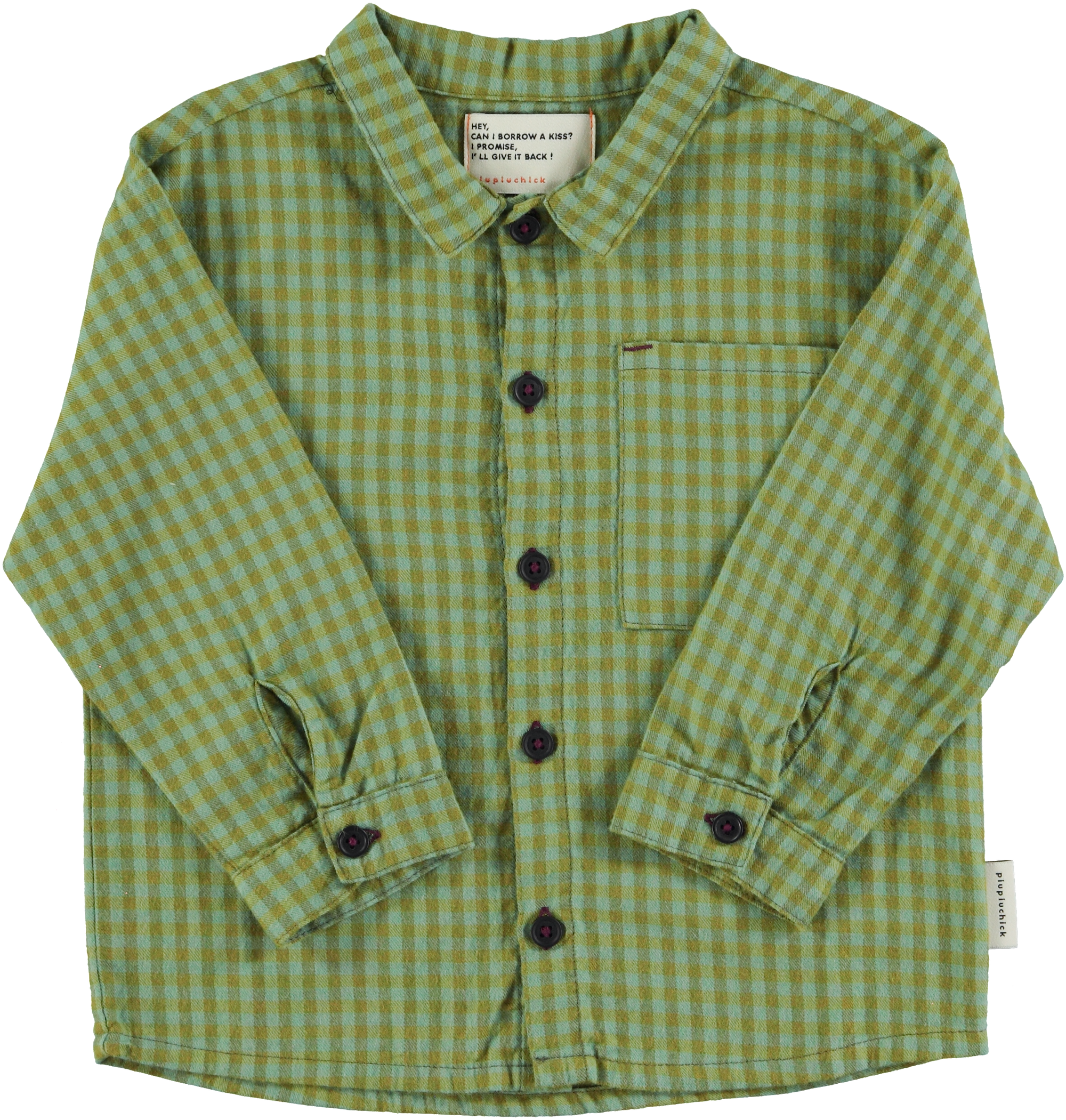 SHIRT - GREEN CHECKERED [piupiuchick] (25AW)