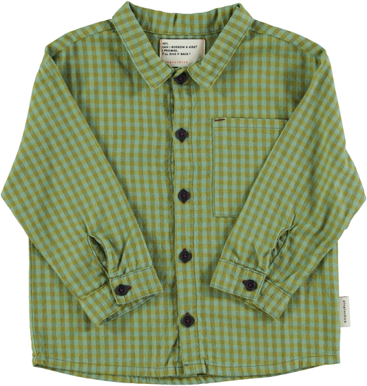 SHIRT - GREEN CHECKERED [piupiuchick] (25AW)