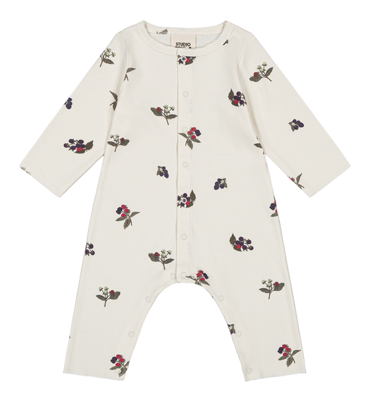 【予約販売】 BEN JUMPSUIT - ECRU / BLACKBERRIES [STUDIO BOHEME] (25AW) 【2025年9月中旬以降入荷予定】