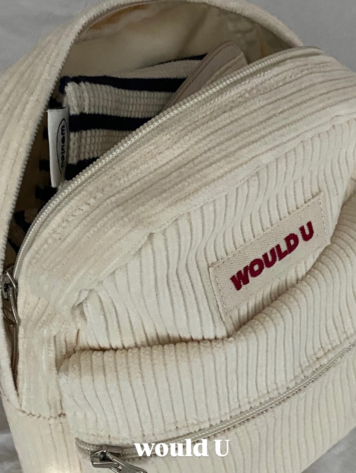 【オーダー会】Wouldu Corduroy Back Pack - Cream [wouldU]【2025年11月下旬以降順次お届け予定】