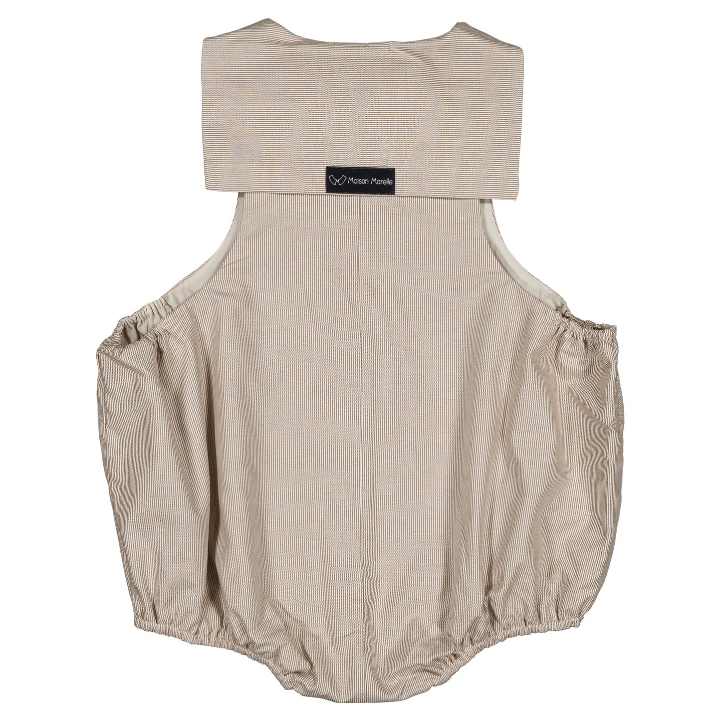 Romper VIGNY - beige fine stripes [Maison Marelle](25SS DROP2)